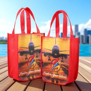 Yuma Sublimated Non-Woven Curve Bottom Tote- 2-sided
