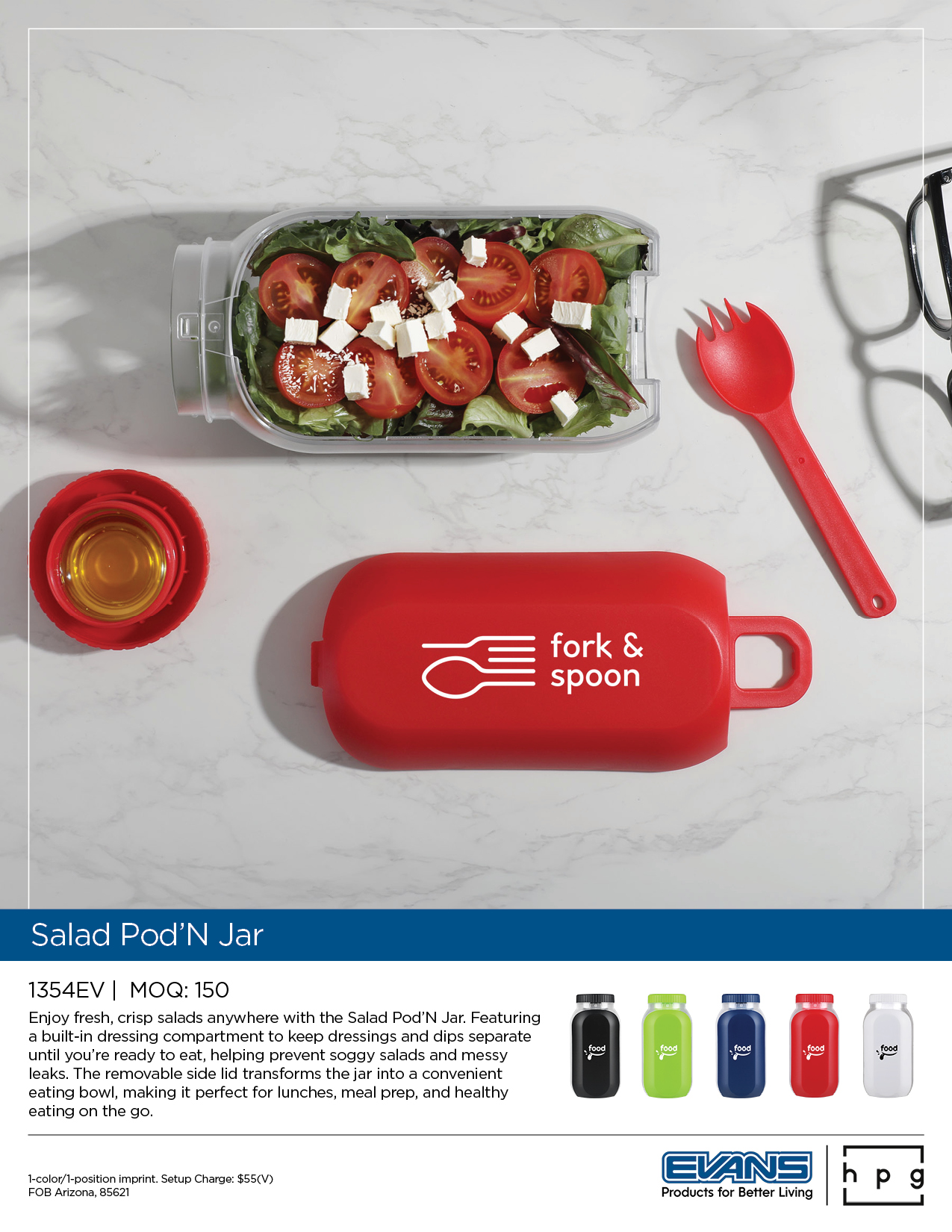 1354EV Salad Pod'N Jar