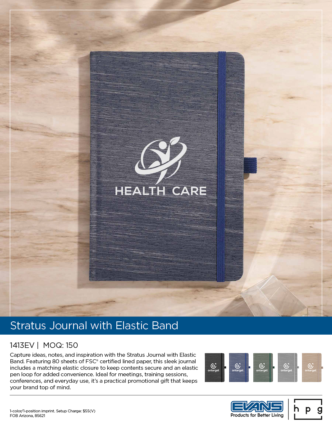 1413EV Stratus Journal with Elastic Band