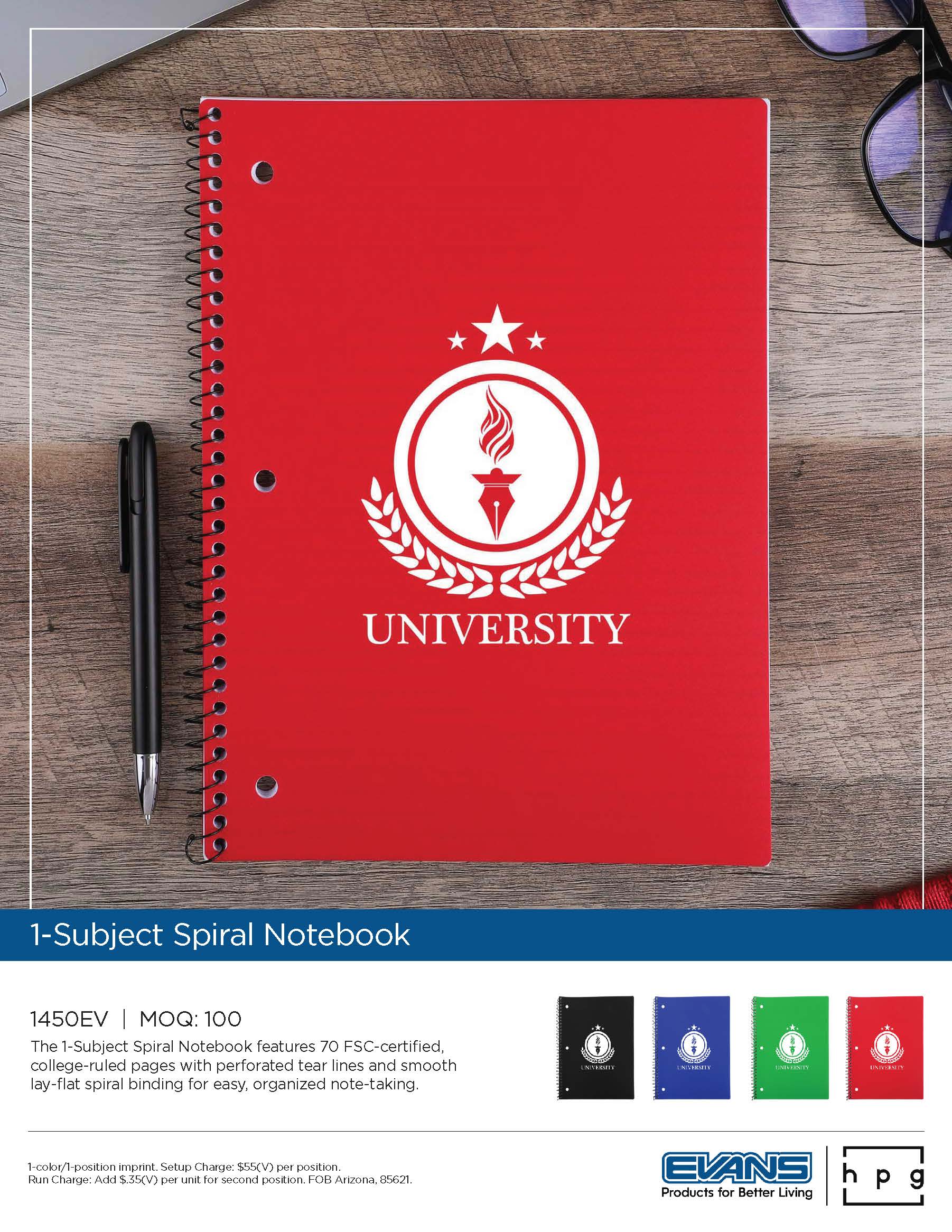 1450EV 1-Subject Spiral Notebook