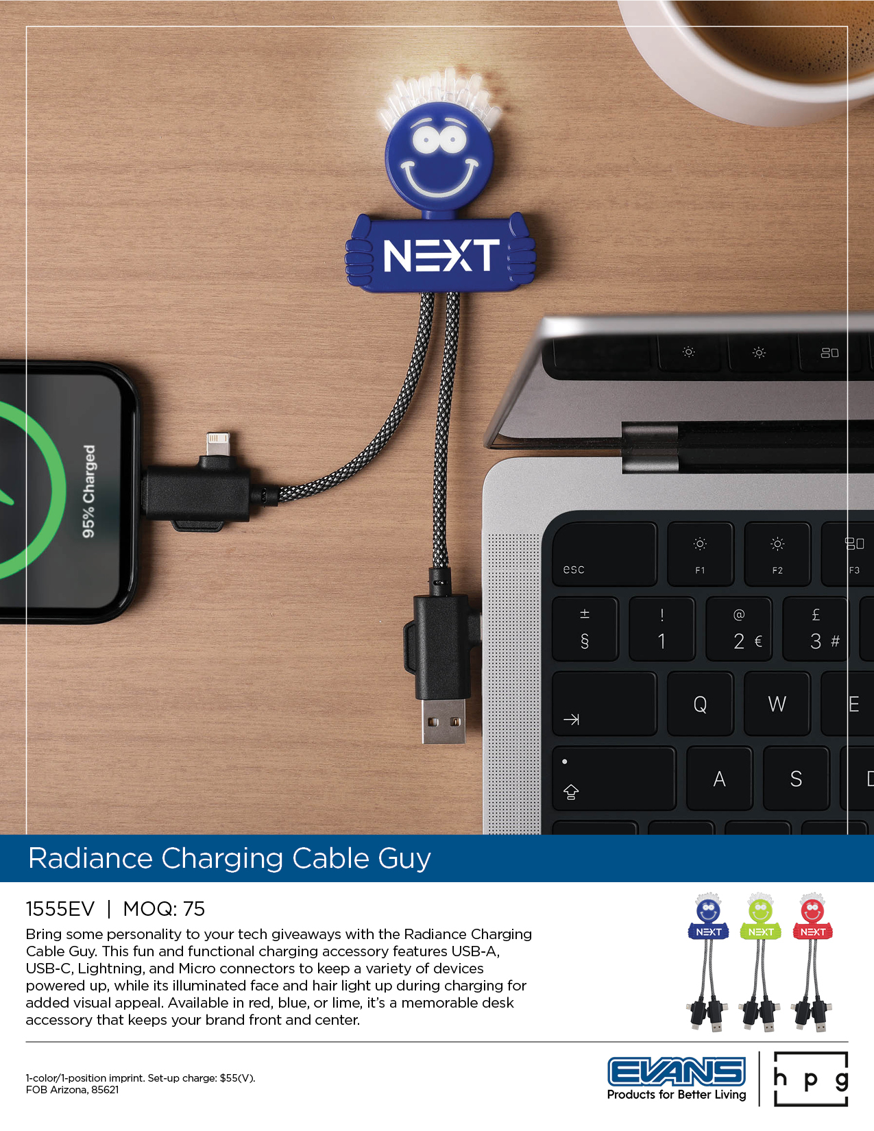 1555EV Radiance Charging Cable Guy